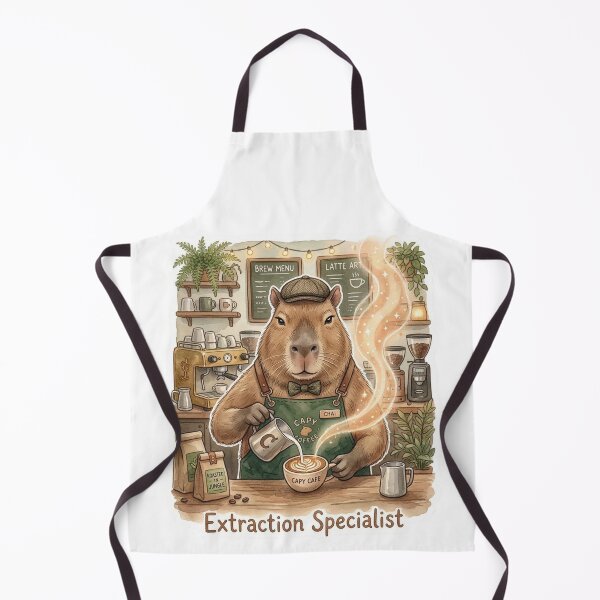 Item preview, Extraction Specialist - Lofi Barista Capybara designed and sold by HiruK.