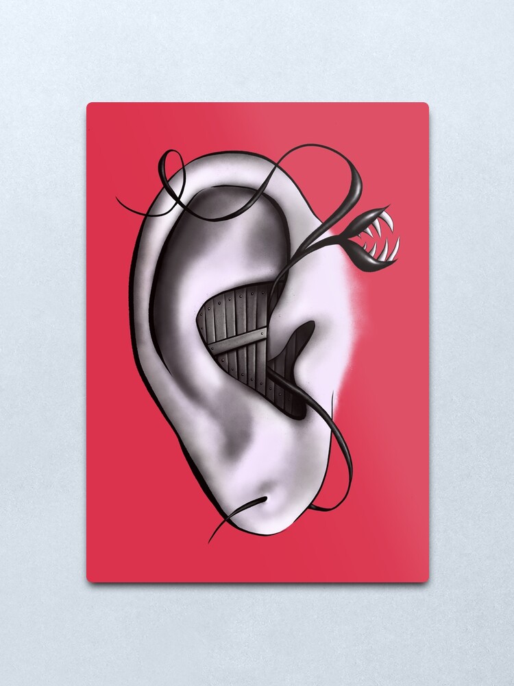 Alternate view of Ear Monster Weird Art Metal Print