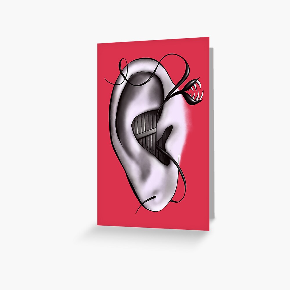 Ear Monster Weird Art Greeting Card