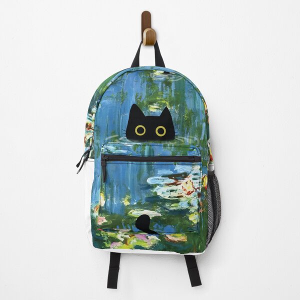 Item preview, cat in water lilies pond - monet waterlily cat designed and sold by PurrfectHome.