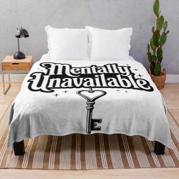 Item preview, Mentally Unavailable – Vintage Gothic Typography Statement T-Shirt Design designed and sold by NewUSShop.