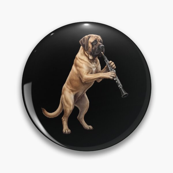 Item preview, Mastiff Playing Oboe Player Oboist Dog Lover designed and sold by DoodleTortle.