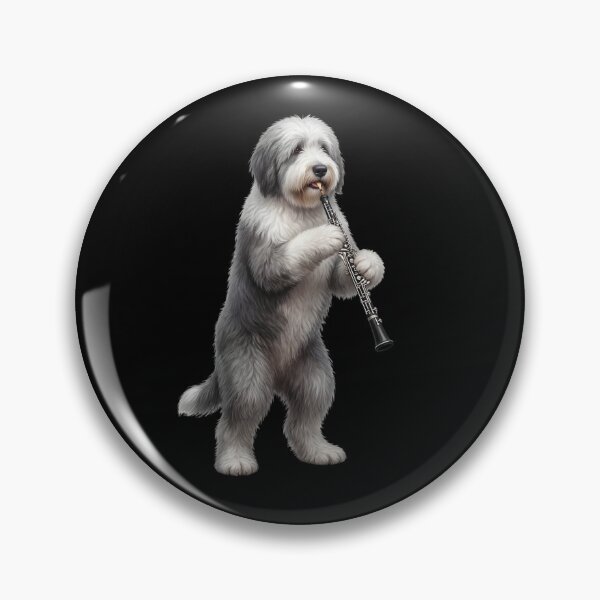 Item preview, Old English Sheepdog Playing Oboe Player Oboist Dog Lover designed and sold by DoodleTortle.