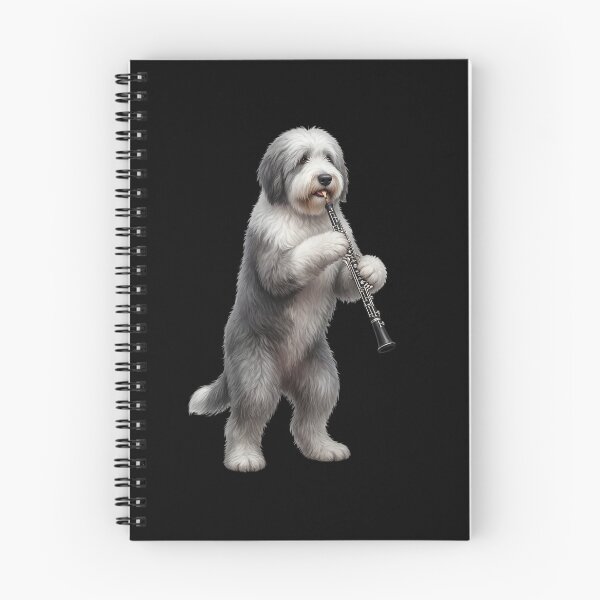 Item preview, Old English Sheepdog Playing Oboe Player Oboist Dog Lover designed and sold by DoodleTortle.