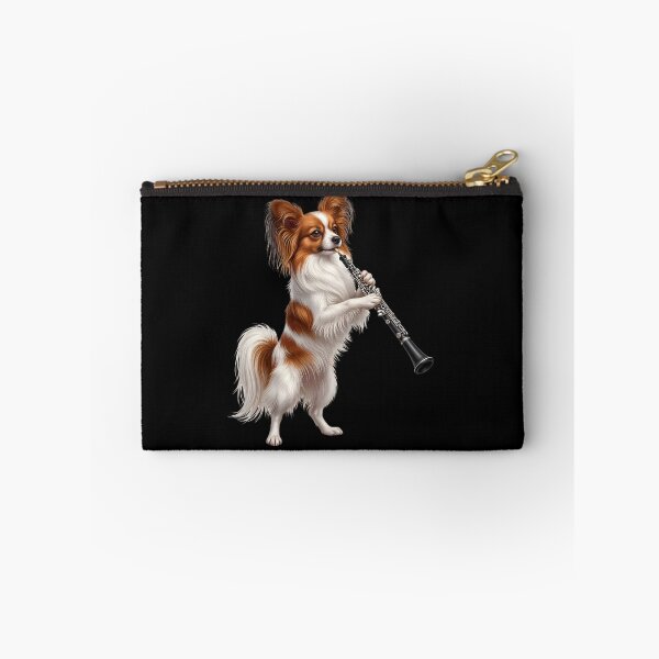 Item preview, Papillon Playing Oboe Player Oboist Dog Lover designed and sold by DoodleTortle.