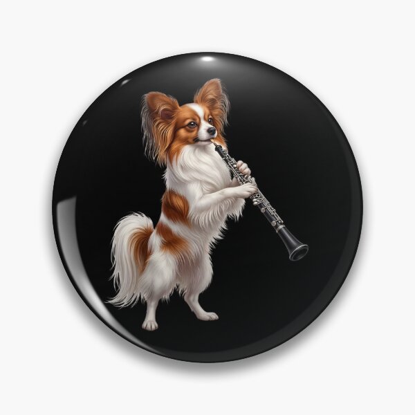 Item preview, Papillon Playing Oboe Player Oboist Dog Lover designed and sold by DoodleTortle.