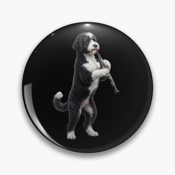 Item preview, Portuguese Water Dog Playing Oboe Player Oboist Dog Lover designed and sold by DoodleTortle.