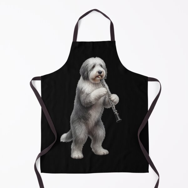 Item preview, Old English Sheepdog Playing Oboe Player Oboist Dog Lover designed and sold by DoodleTortle.
