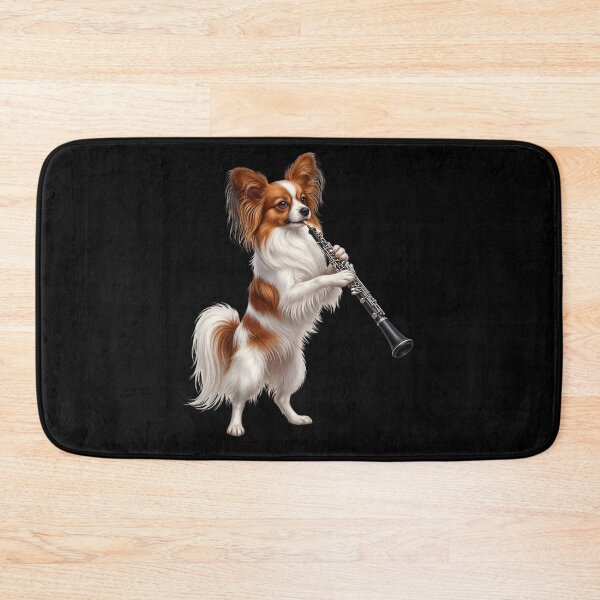 Item preview, Papillon Playing Oboe Player Oboist Dog Lover designed and sold by DoodleTortle.