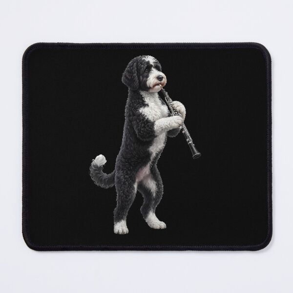 Item preview, Portuguese Water Dog Playing Oboe Player Oboist Dog Lover designed and sold by DoodleTortle.