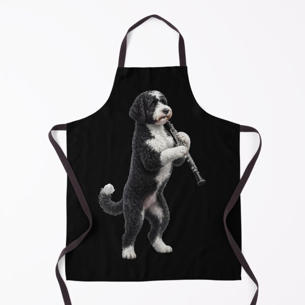 Item preview, Portuguese Water Dog Playing Oboe Player Oboist Dog Lover designed and sold by DoodleTortle.