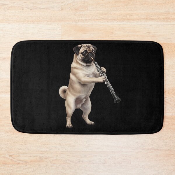 Item preview, Pug Playing Oboe Player Oboist Dog Lover designed and sold by DoodleTortle.