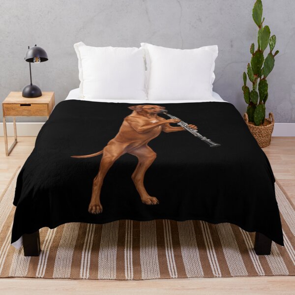 Item preview, Rhodesian Ridgeback Playing Oboe Player Oboist Dog Lover designed and sold by DoodleTortle.