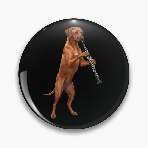 Item preview, Rhodesian Ridgeback Playing Oboe Player Oboist Dog Lover designed and sold by DoodleTortle.