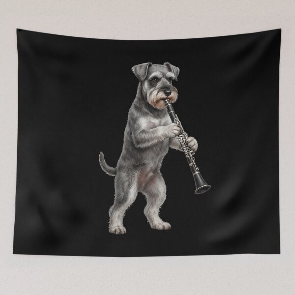 Item preview, Miniature Schnauzer Playing Clarinet Player Clarinetist Dog Lover designed and sold by TerryConnells.