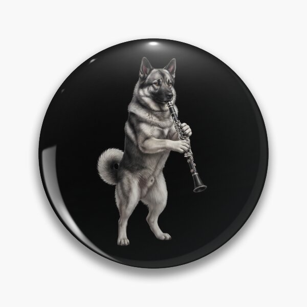 Item preview, Norwegian Elkhound Playing Clarinet Player Clarinetist Dog Lover designed and sold by TerryConnells.