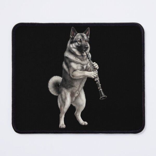 Item preview, Norwegian Elkhound Playing Clarinet Player Clarinetist Dog Lover designed and sold by TerryConnells.