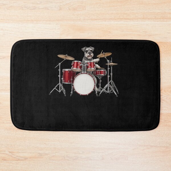 Item preview, Miniature Schnauzer Playing Drum Kit Drummer Dog Lover designed and sold by TerryConnells.
