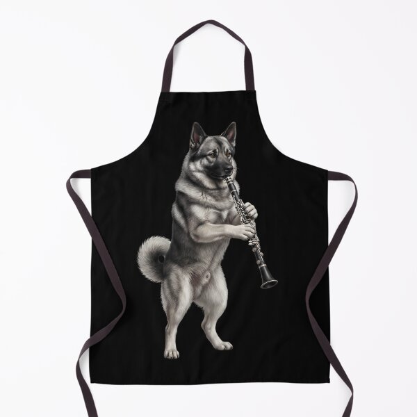 Item preview, Norwegian Elkhound Playing Clarinet Player Clarinetist Dog Lover designed and sold by TerryConnells.