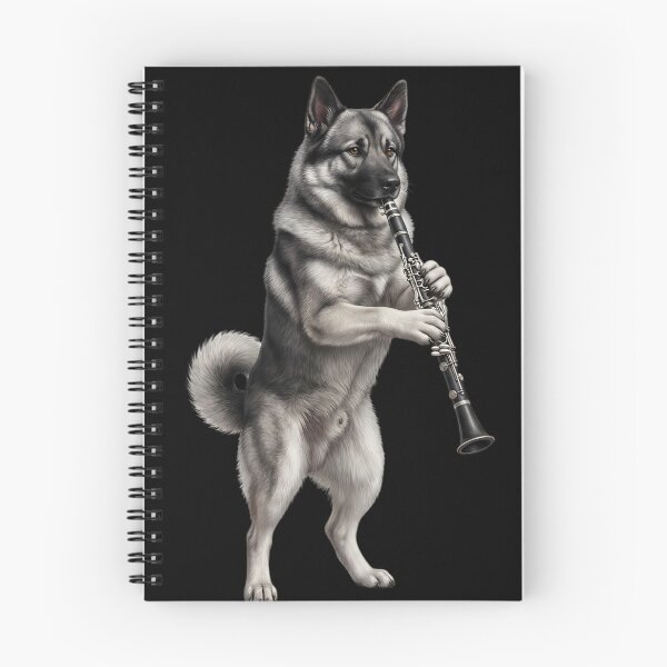 Item preview, Norwegian Elkhound Playing Clarinet Player Clarinetist Dog Lover designed and sold by TerryConnells.