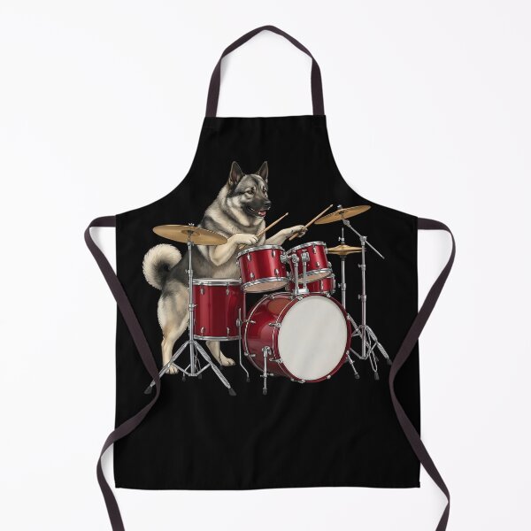 Item preview, Norwegian Elkhound Playing Drum Kit Drummer Dog Lover designed and sold by TerryConnells.