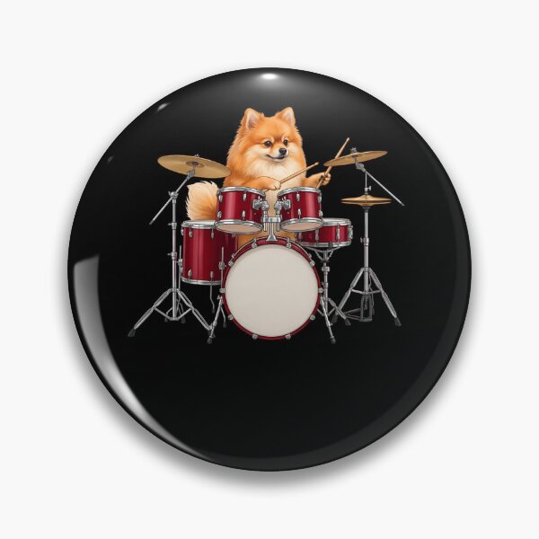 Item preview, Pomeranian Playing Drum Kit Drummer Dog Lover designed and sold by TerryConnells.