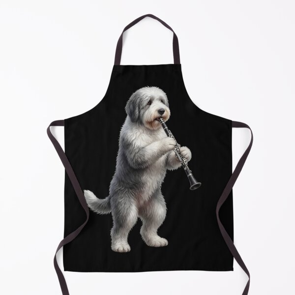 Item preview, Old English Sheepdog Playing Clarinet Player Clarinetist Dog Lover designed and sold by TerryConnells.