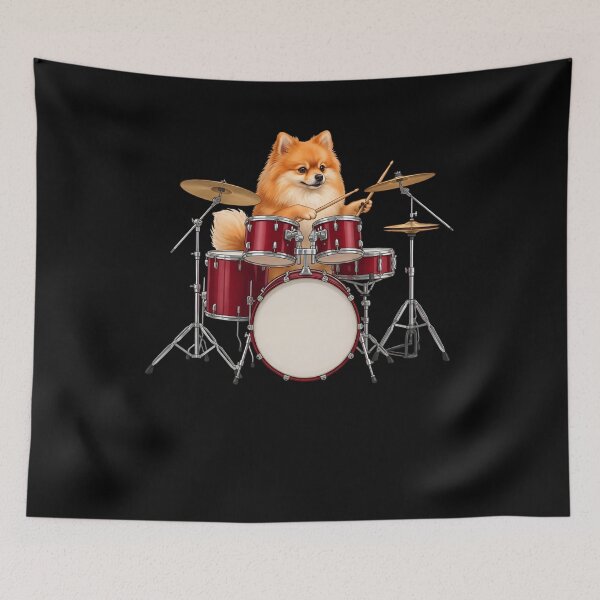 Item preview, Pomeranian Playing Drum Kit Drummer Dog Lover designed and sold by TerryConnells.