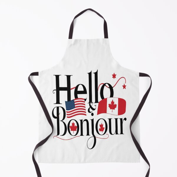 Item preview, Hello Bonjour USA Canada Shirt – American Canadian Friendship Design designed and sold by Globalcitytees.