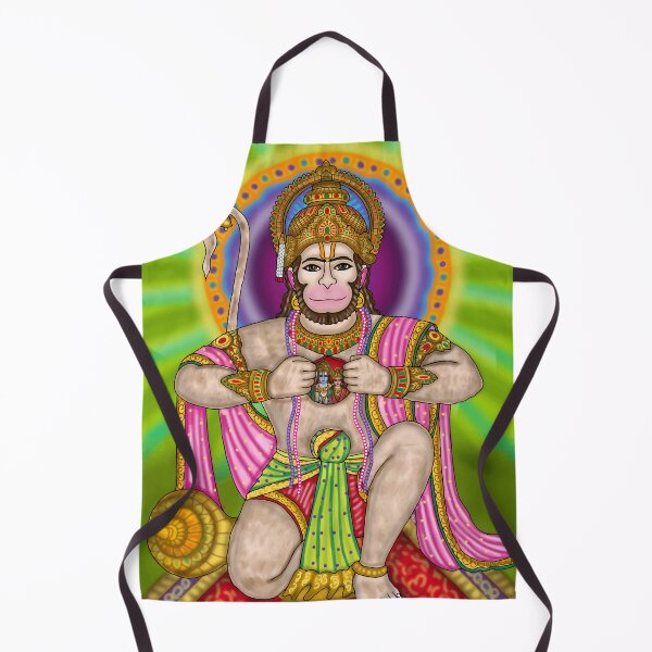Item preview, Lord Hanuman Powerful Design – Hindu Devotional Art Illustration designed and sold by Harshit_Digital_Arts.