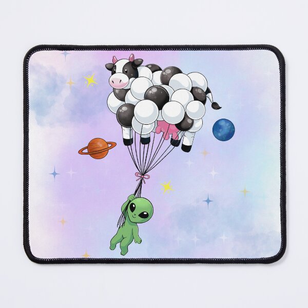 Item preview, Alien Cow Abduction Balloons – Cute UFO Space Humor designed and sold by Chelsealuv Krigbaum.