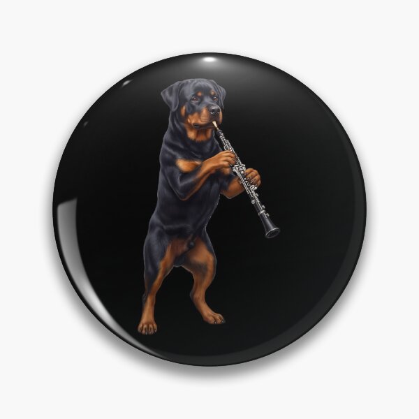 Item preview, Rottweiler Playing Oboe Player Oboist Dog Lover designed and sold by DoodleTortle.