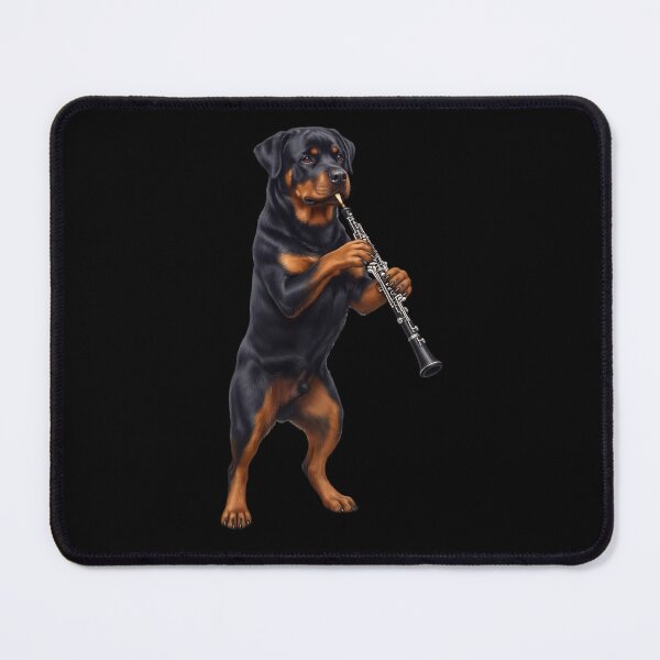 Item preview, Rottweiler Playing Oboe Player Oboist Dog Lover designed and sold by DoodleTortle.