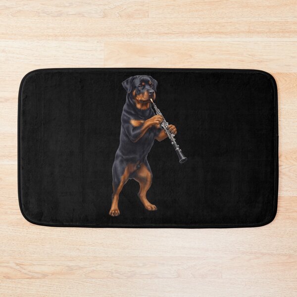 Item preview, Rottweiler Playing Oboe Player Oboist Dog Lover designed and sold by DoodleTortle.