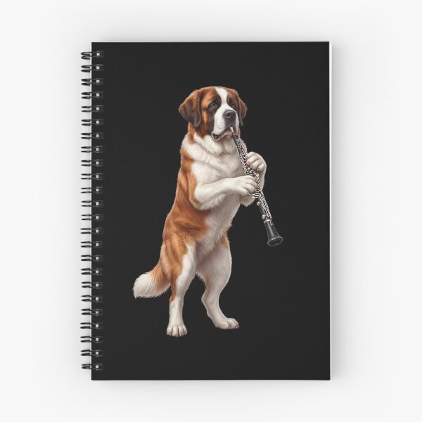 Item preview, Saint Bernard Playing Oboe Player Oboist Dog Lover designed and sold by DoodleTortle.