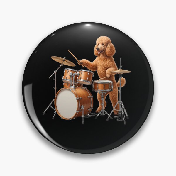 Item preview, Poodle Playing Drum Kit Drummer Dog Lover designed and sold by TerryConnells.