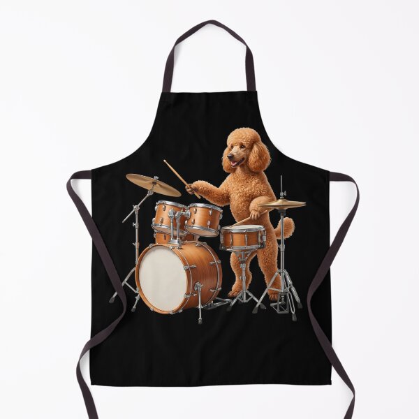 Item preview, Poodle Playing Drum Kit Drummer Dog Lover designed and sold by TerryConnells.