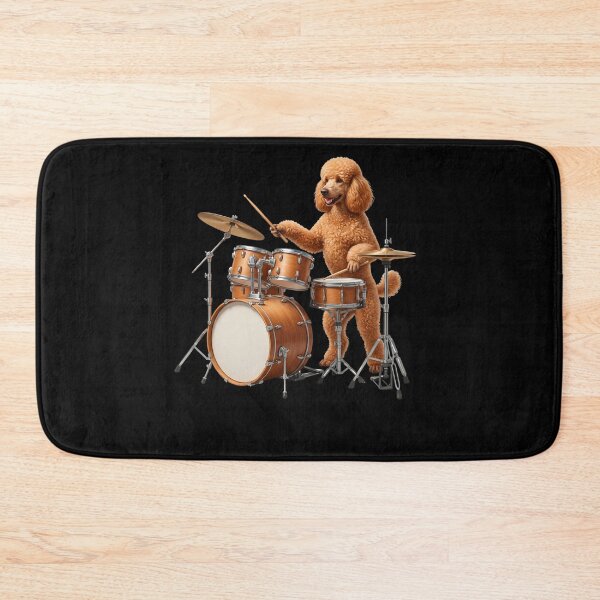 Item preview, Poodle Playing Drum Kit Drummer Dog Lover designed and sold by TerryConnells.