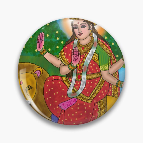 Item preview, Goddess Katyayani Sacred Design – Hindu Divine Feminine Illustration designed and sold by Harshit_Digital_Arts.