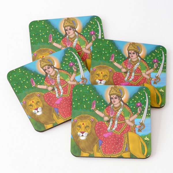 Item preview, Goddess Katyayani Sacred Design – Hindu Divine Feminine Illustration designed and sold by Harshit_Digital_Arts.