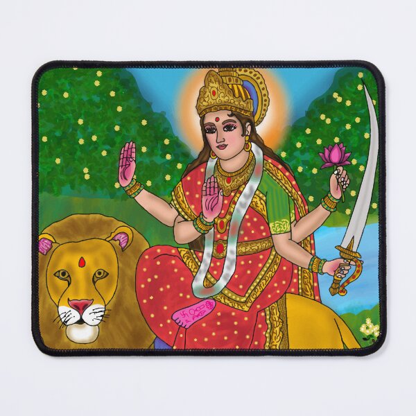 Item preview, Goddess Katyayani Sacred Design – Hindu Divine Feminine Illustration designed and sold by Harshit_Digital_Arts.