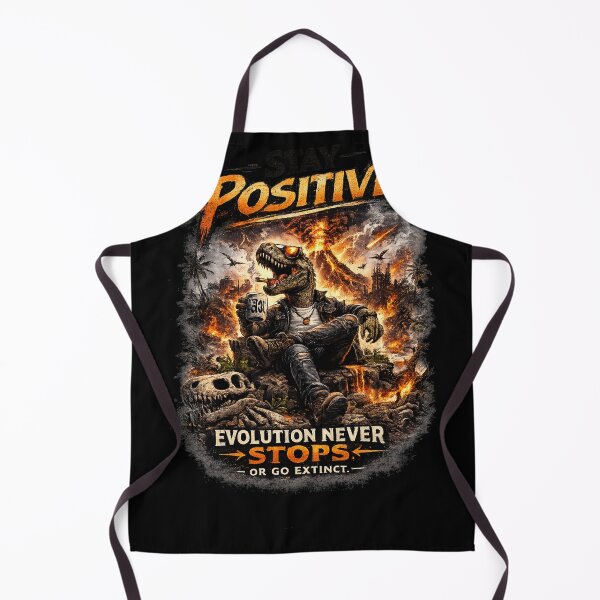 Item preview, Stay Positive – Evolution Never Stops Dinosaur Motivational Art designed and sold by Shanker-studio.