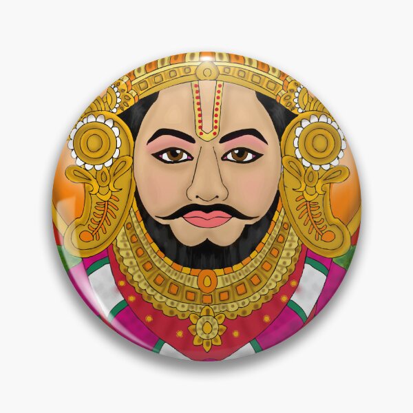 Item preview, Lord Khatu Shyam Devotional Design – Sacred Hindu Spiritual Artwork designed and sold by Harshit_Digital_Arts.