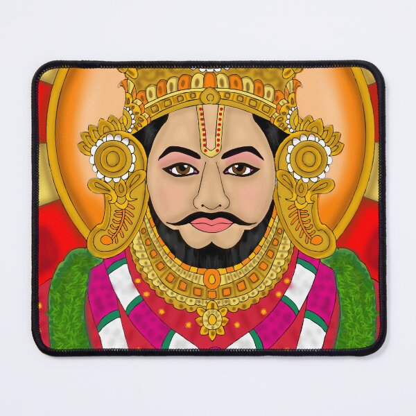 Item preview, Lord Khatu Shyam Devotional Design – Sacred Hindu Spiritual Artwork designed and sold by Harshit_Digital_Arts.
