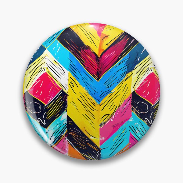 Item preview, Hot Pink, Blue, And Yellow Chevron-Style Pattern  designed and sold by DEC02.