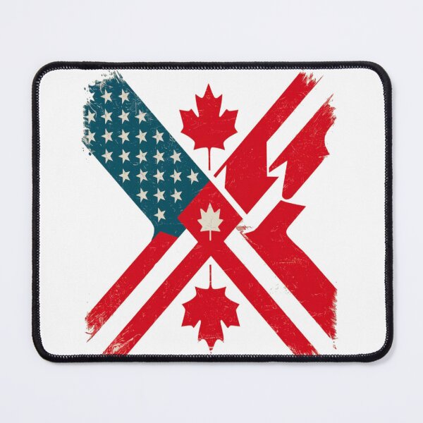Item preview, USA Canada Crossed Flag Shirt – American Canadian Friendship Design designed and sold by Globalcitytees.
