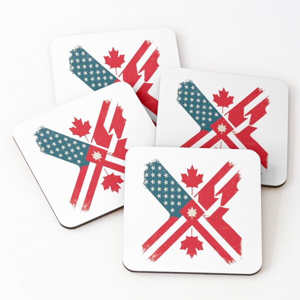 Item preview, USA Canada Crossed Flag Shirt – American Canadian Friendship Design designed and sold by Globalcitytees.