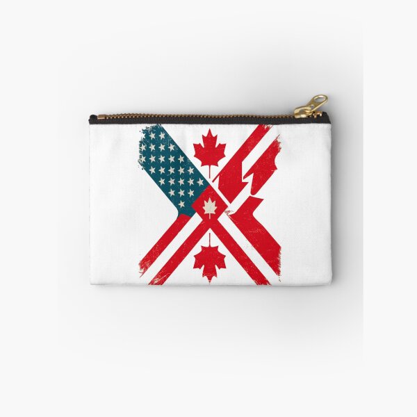 Item preview, USA Canada Crossed Flag Shirt – American Canadian Friendship Design designed and sold by Globalcitytees.