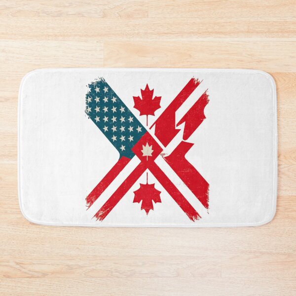 Item preview, USA Canada Crossed Flag Shirt – American Canadian Friendship Design designed and sold by Globalcitytees.