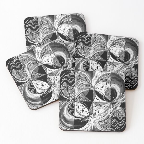 Item preview, zodiac energy wheel dark age black and white geometric abstract design designed and sold by SmashingDeals.